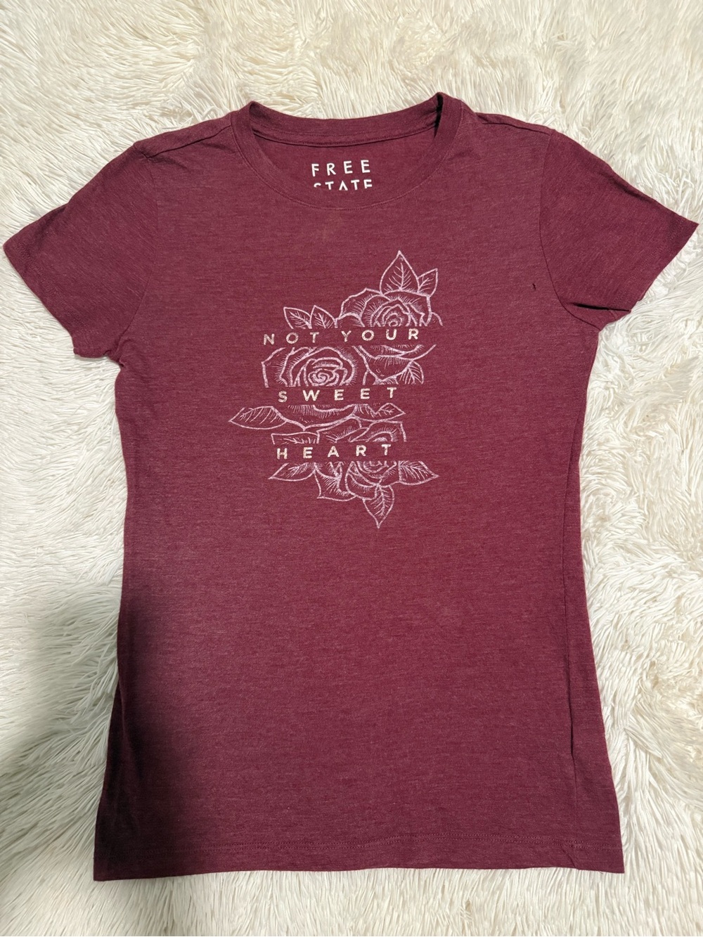 Free State Women's Maroon Graphic Tee - Not Your Sweet Heart